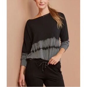 Sundry Womens Top Medium Black Crew Neck Casual Sweatshirt Size 2